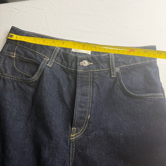 We the Free Wide leg high waisted Barrel leg button fly dark wash jeans size 27 - Picture 5 of 10